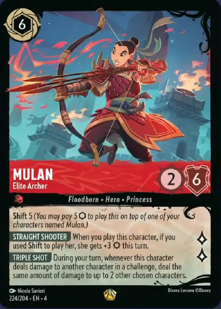 Disney Lorcana Ursula's Return 224/204 MULAN Elite Archer