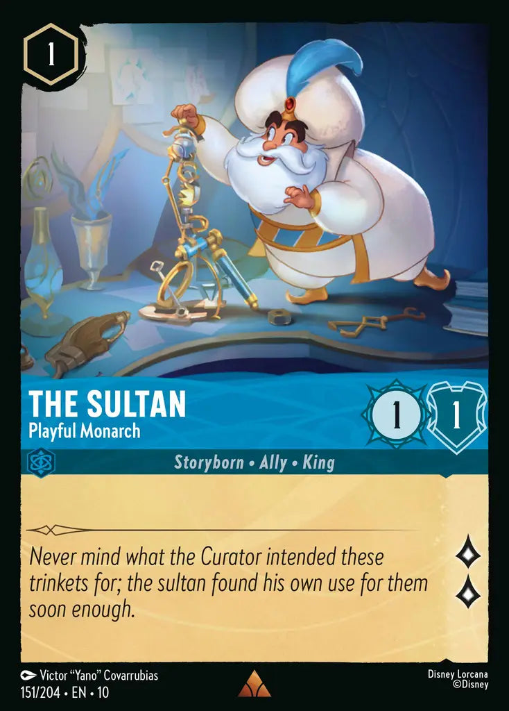Disney Lorcana Whispers in the Well 151/204 The Sultan - Playful Monarch