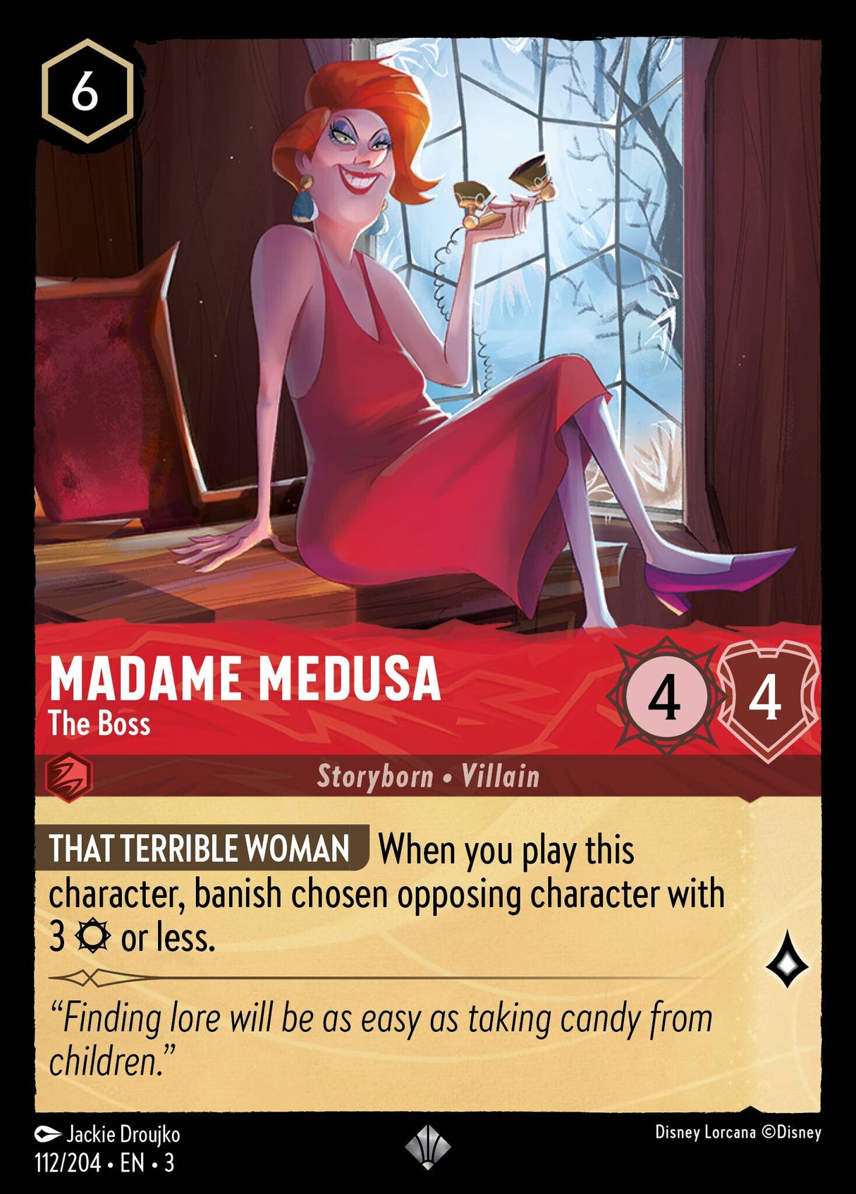 Disney Lorcana Into The Inklands 112/204 MADAME MEDUSA The Boss