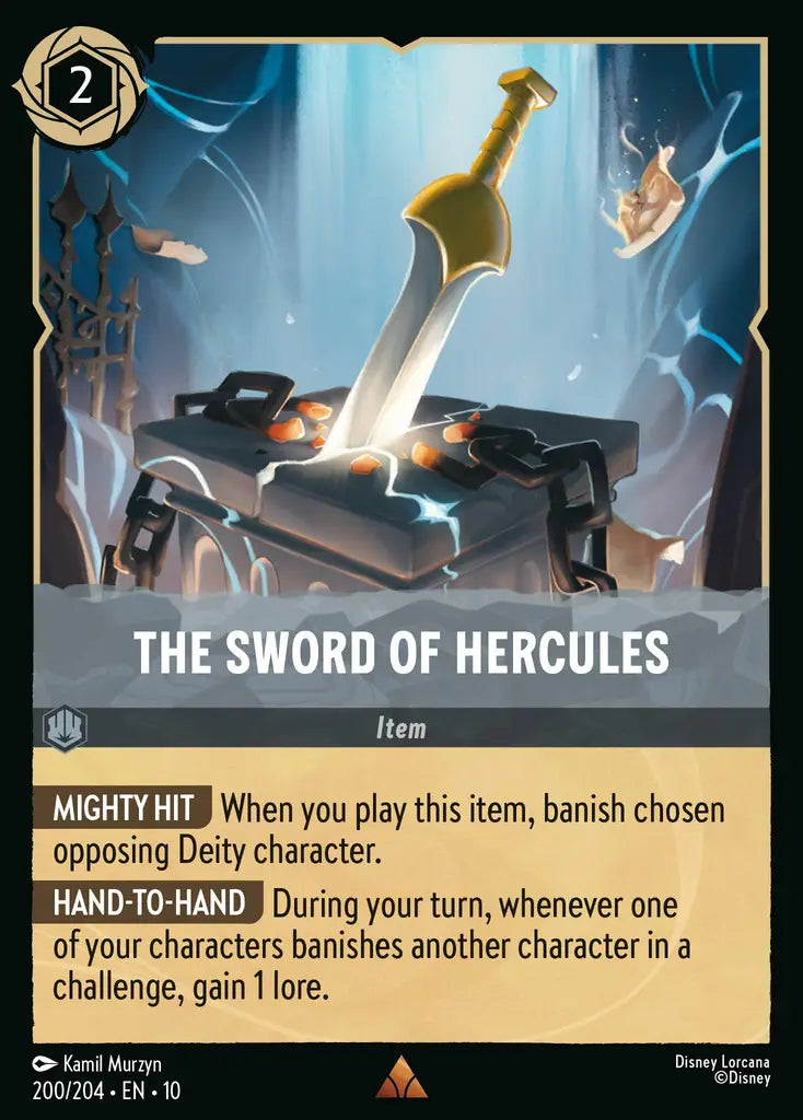 Disney Lorcana Whispers in the Well 200/204 The Sword of Hercules