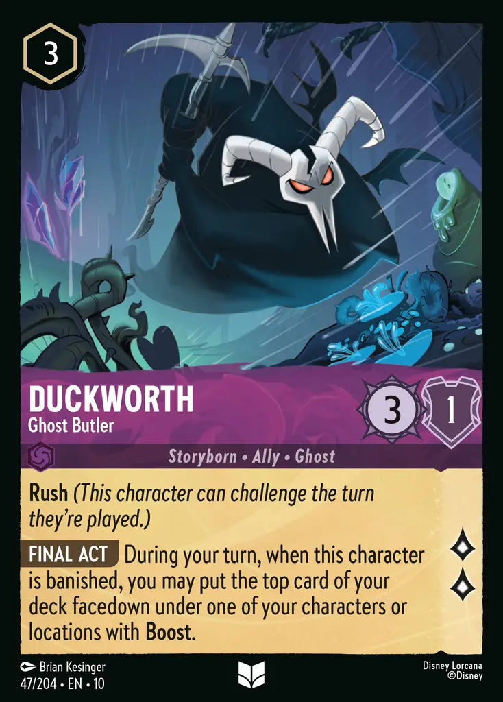 Disney Lorcana Whispers in the Well 047/204 Duckworth - Ghost Butler