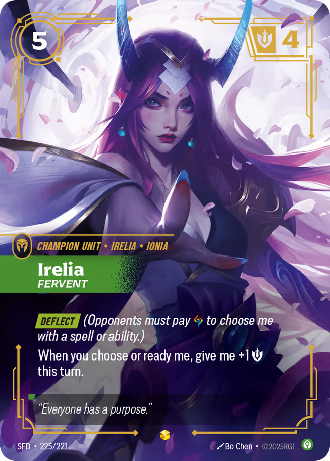 Riftbound: League of Legends TCG Spiritforged 225/221 Irelia, Fervent