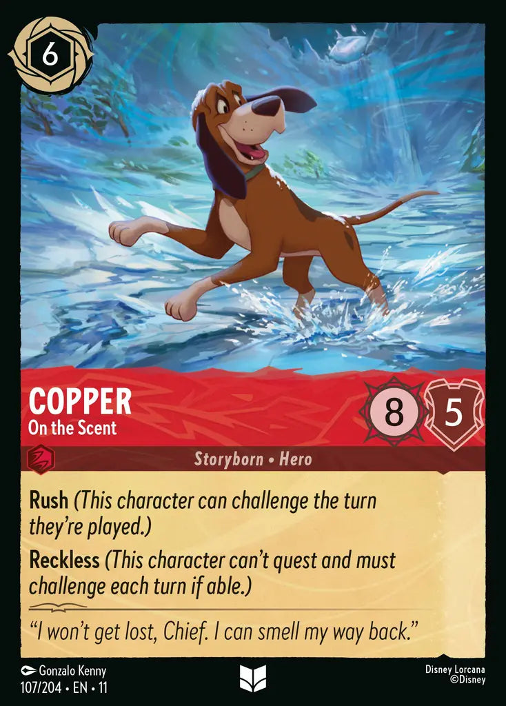 Disney Lorcana Winterspell 107/204 Copper - On the Scent