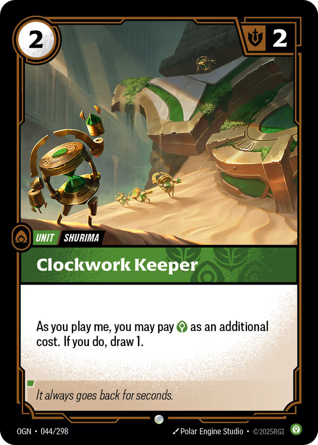 Riftbound: League of Legends TCG Origins 044/289 Clockwork Keeper