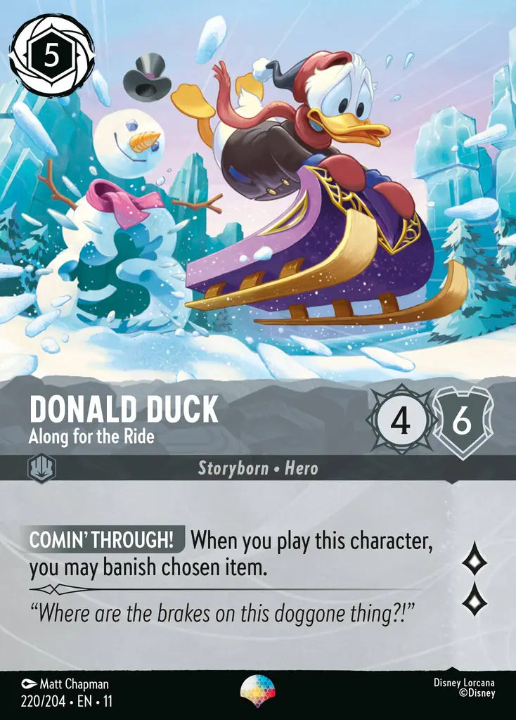 Disney Lorcana Winterspell 220/204 Donald Duck - Along for the Ride Epic