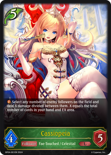 Cosmic Mythos BP04-001 Cassiopeia Foil