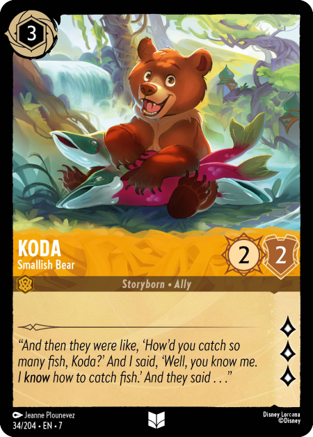 Disney Lorcana Archazia's Island 034/204 Koda - Smallish Bear