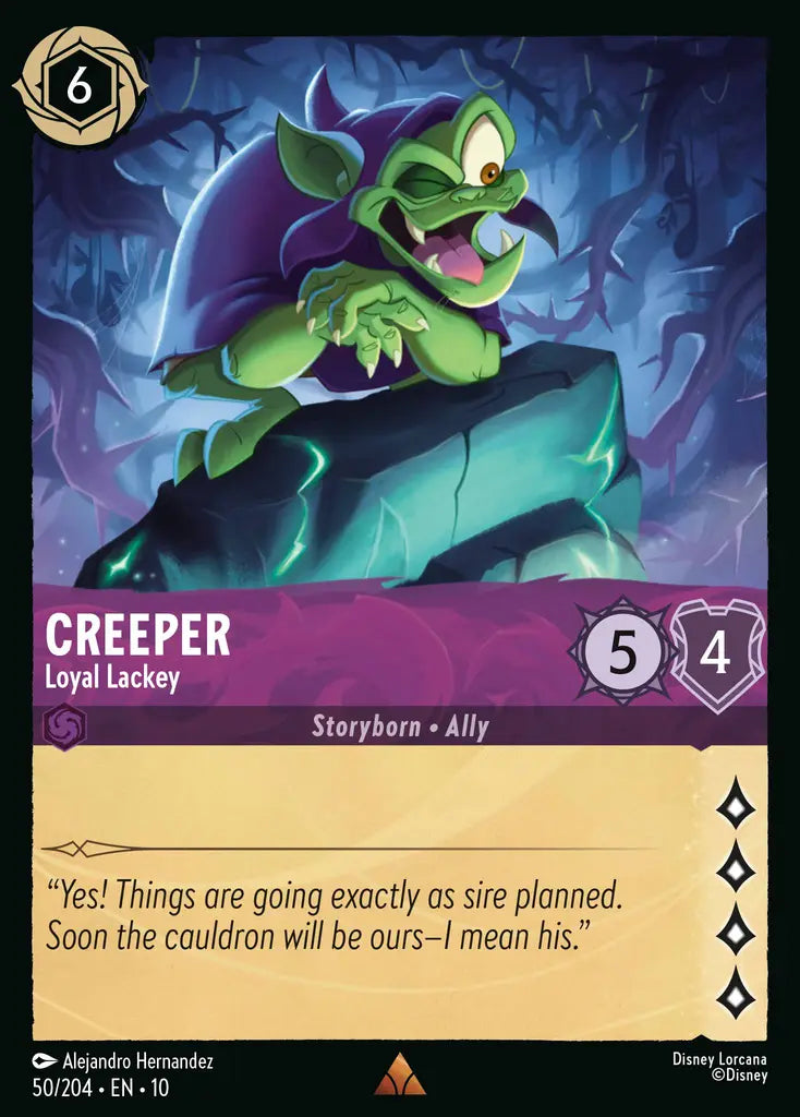 Disney Lorcana Whispers in the Well 050/204 Creeper - Loyal Lackey