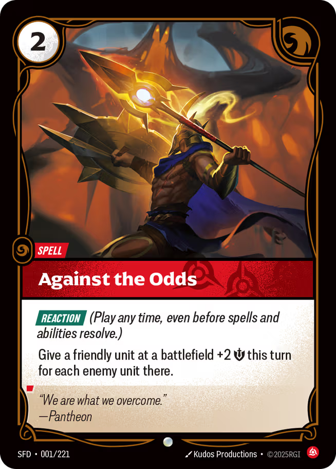 Riftbound: League of Legends TCG Spiritforged 001/221 Against the Odds