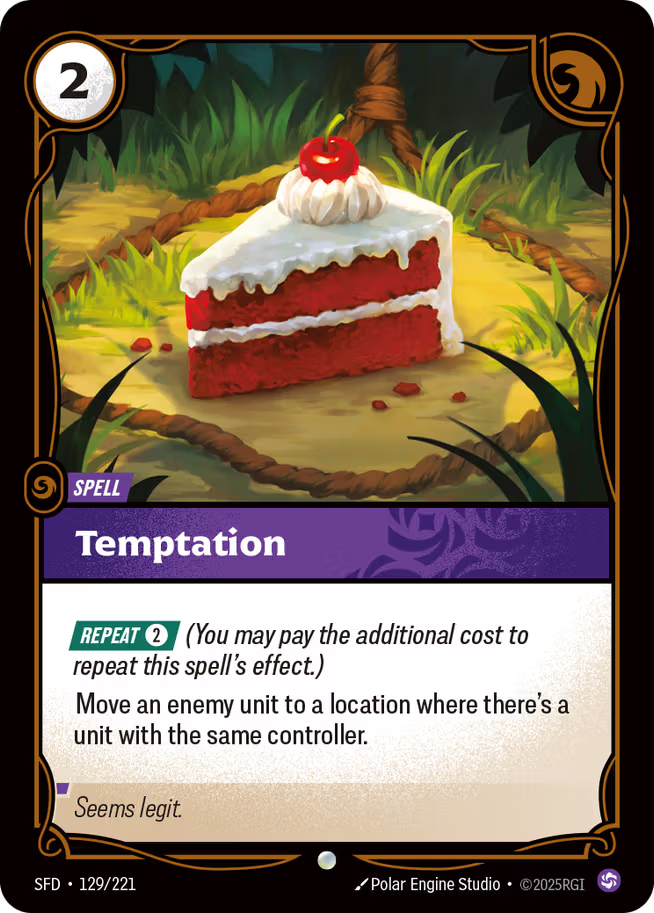 Riftbound: League of Legends TCG Spiritforged 129/221 Temptation Foil