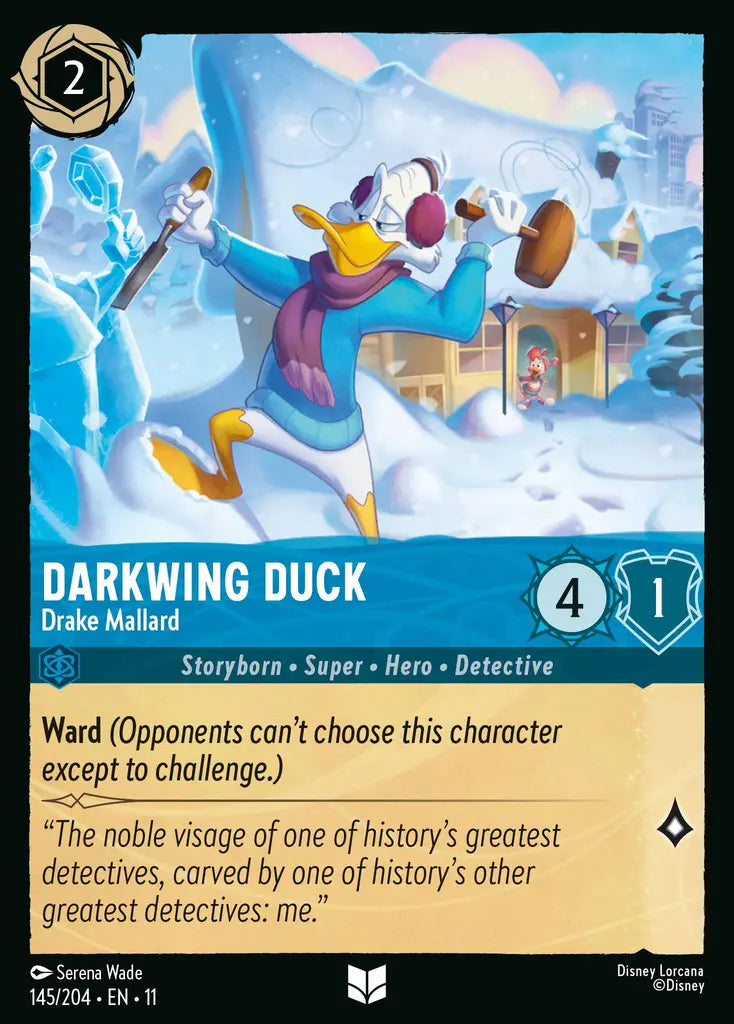 Disney Lorcana Winterspell 145/204 Darkwing Duck - Drake Mallard