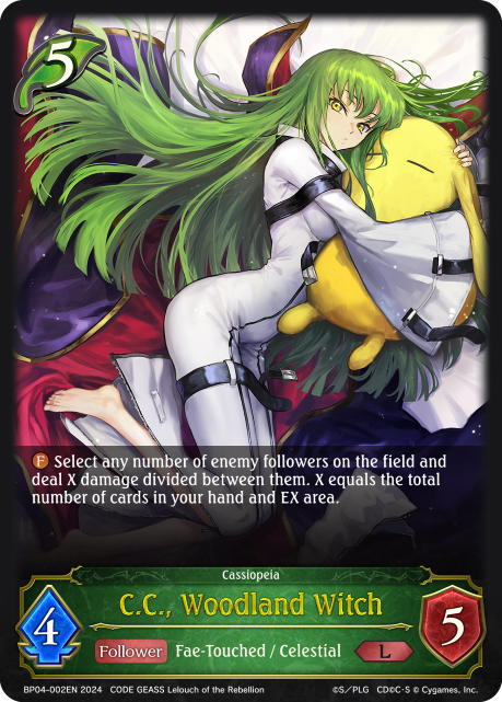 Cosmic Mythos BP04-002 C.C., Woodland Witch Foil