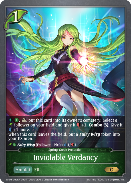 Cosmic Mythos BP04-009 Inviolable Verdancy Foil