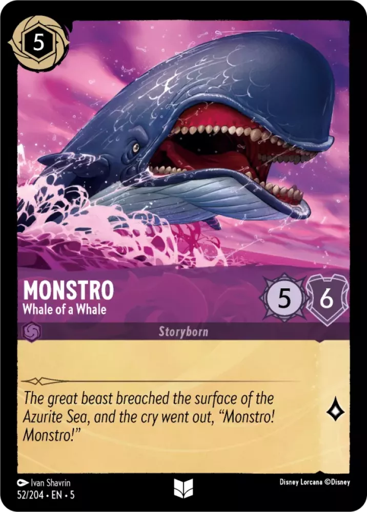 Disney Lorcana Shimmering Skies 052/204 Monstro - Whale of a Whale Foil