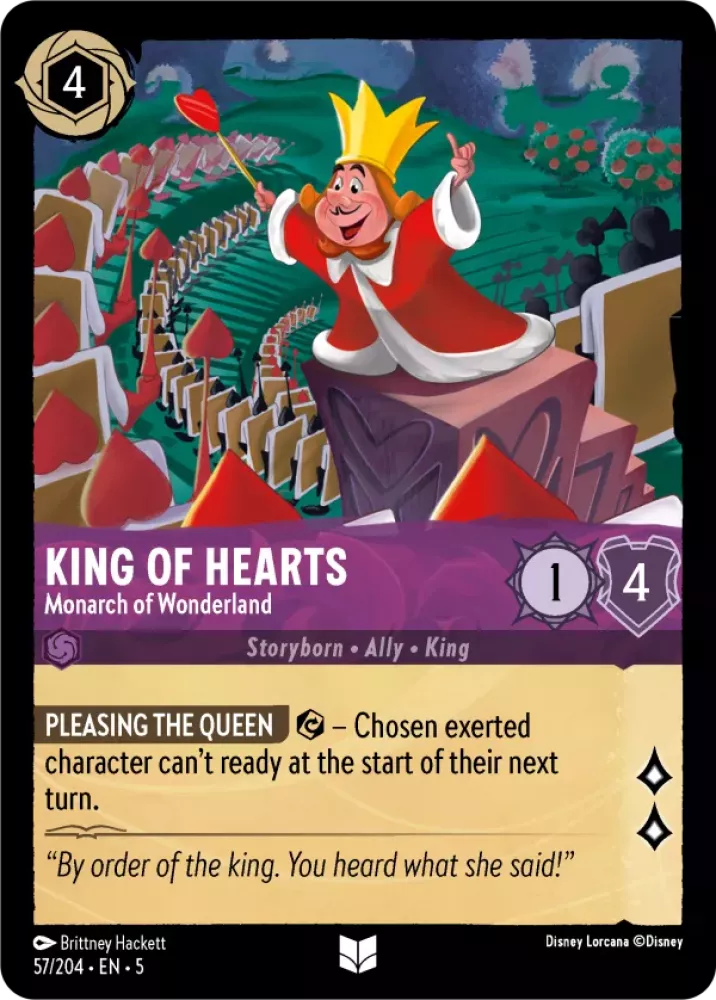 Disney Lorcana Shimmering Skies 057/204 King of Hearts - Monarch of Wonderland