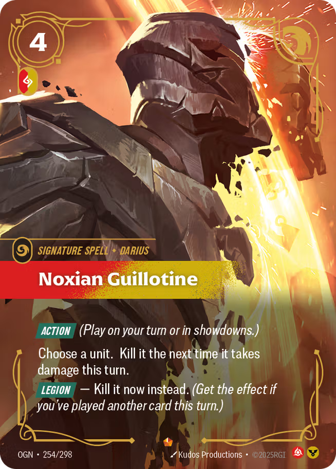 Riftbound: League of Legends TCG Origins 254/289 Noxian Guillotine