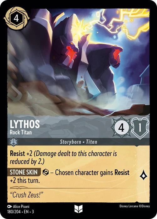 Disney Lorcana Into The Inklands 180/204 LYTHOS Rock Titan