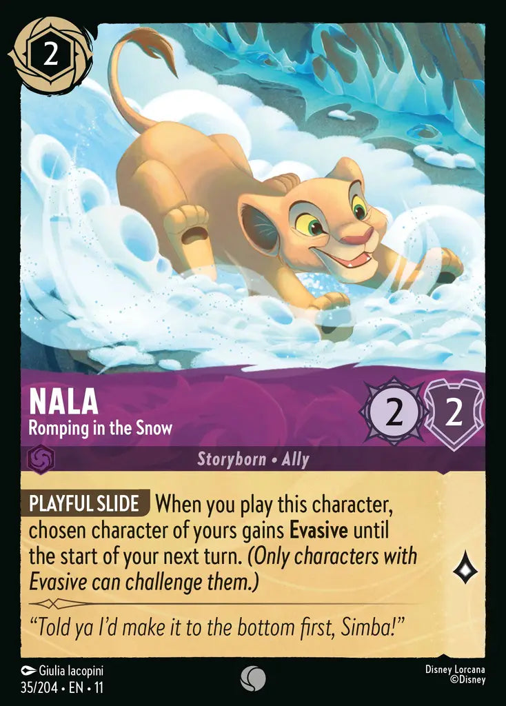 Disney Lorcana Winterspell 035/204 Nala - Romping in the Snow Foil