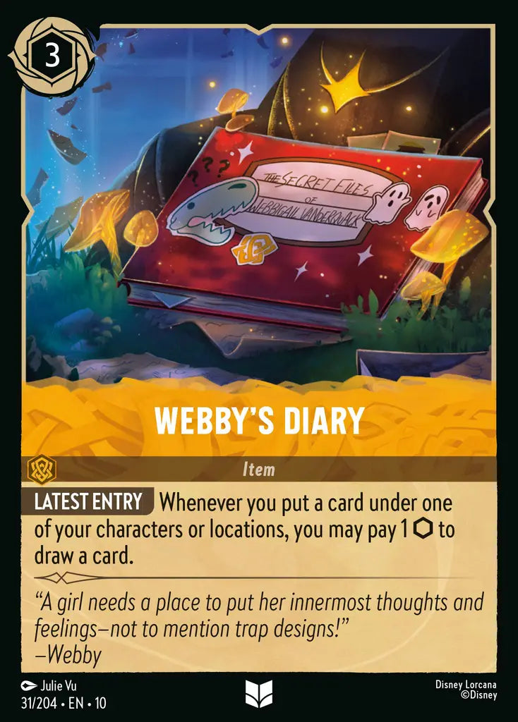 Disney Lorcana Whispers in the Well 031/204 Webby's Diary