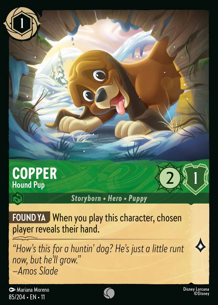 Disney Lorcana Winterspell 085/204 Copper - Hound Pup