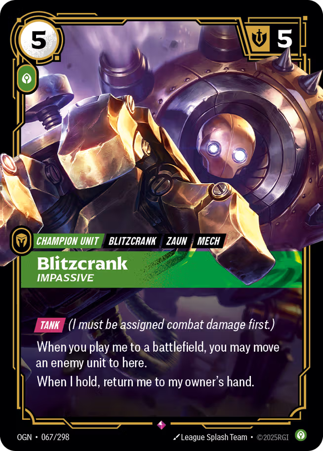 Riftbound: League of Legends TCG Origins 067/289 Blitzcrank, Impassive