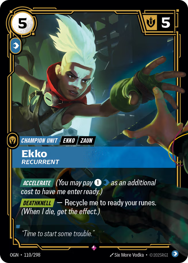 Riftbound: League of Legends TCG Origins 110/289 Ekko, Recurrent