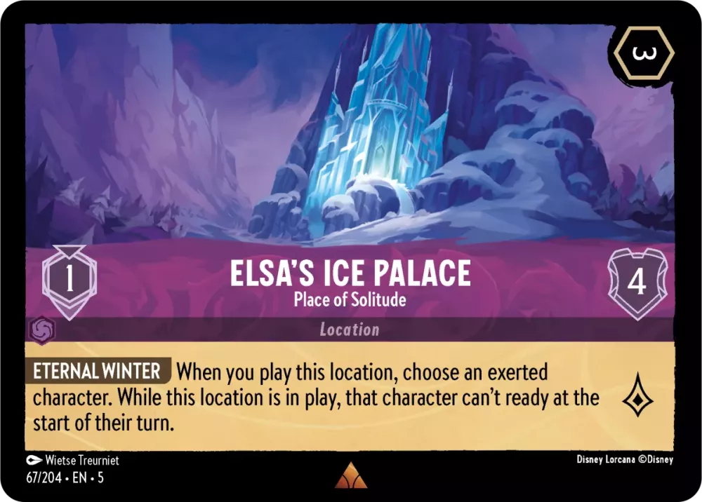 Disney Lorcana Shimmering Skies 067/204 Elsa's Ice Palace - Place of Solitude