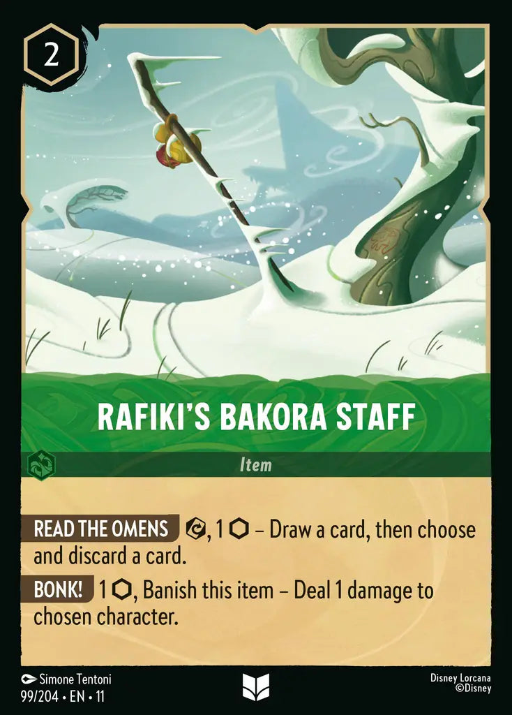 Disney Lorcana Winterspell 099/204 Rafiki's Bakora Staff