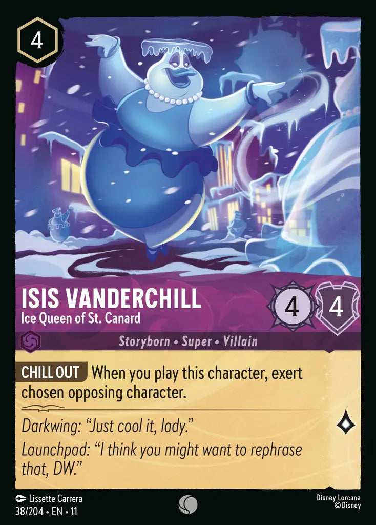 Disney Lorcana Winterspell 038/204 Isis Vanderchill - Ice Queen of St. Canard Foil