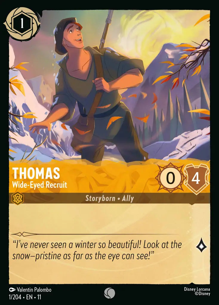 Disney Lorcana Winterspell 001/204 Thomas - Wide-Eyed Recruit