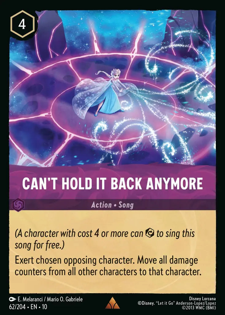 Disney Lorcana Whispers in the Well 062/204 Can't Hold It Back Anymore