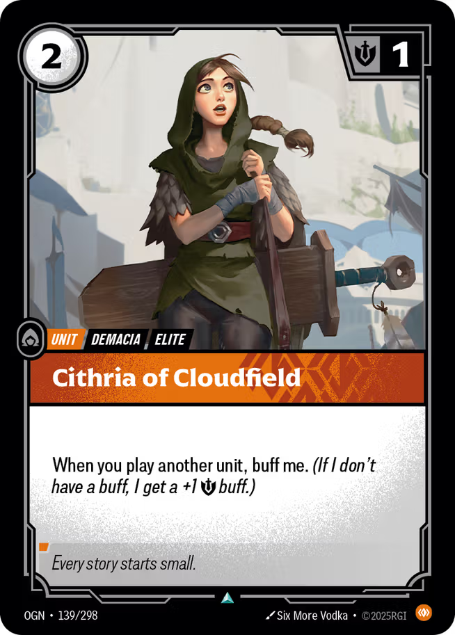 Riftbound: League of Legends TCG Origins 139/289 Cithria of Cloudfield Foil