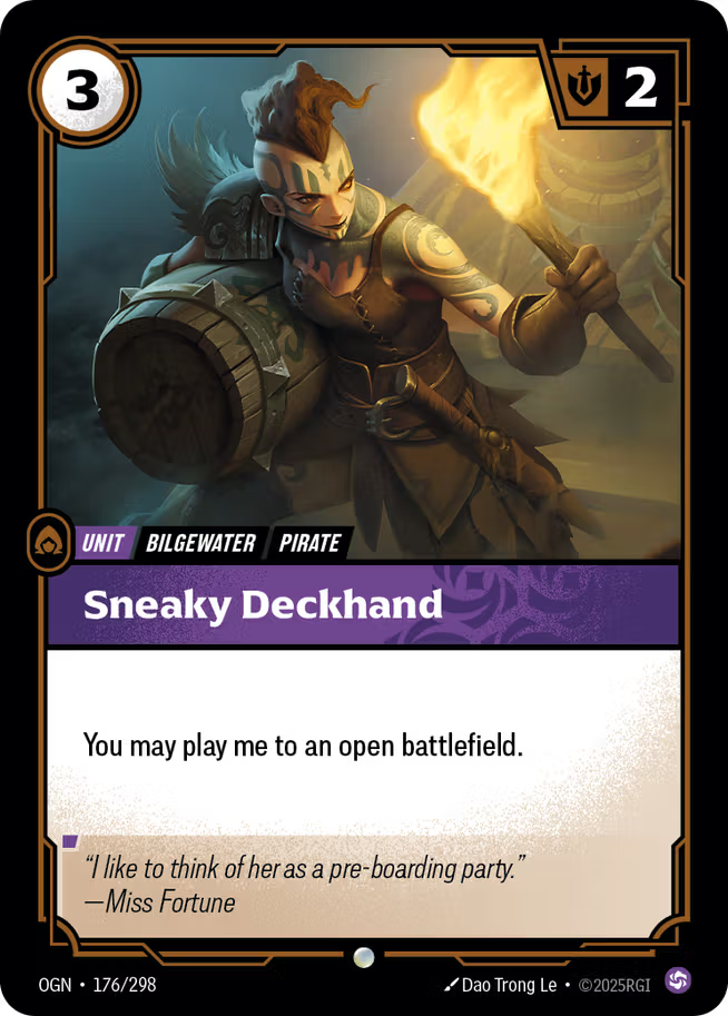 Riftbound: League of Legends TCG Origins 176/289 Sneaky Deckhand