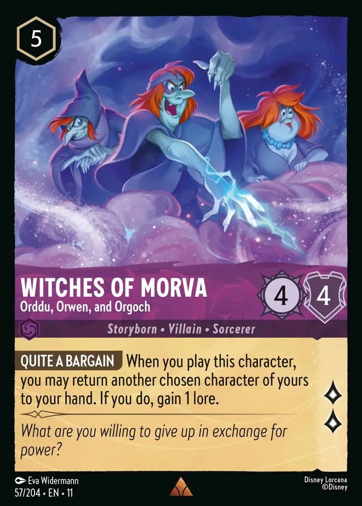 Disney Lorcana Winterspell 057/204 Witches of Morva - Orddu, Orwen, and Orgoch