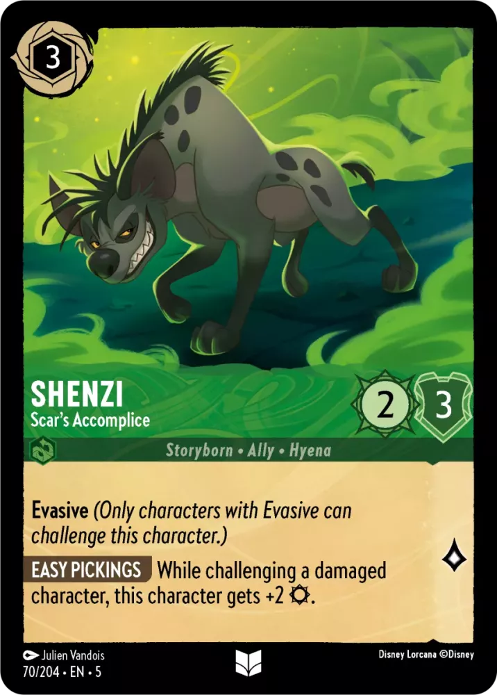 Disney Lorcana Shimmering Skies 070/204 Shenzi - Scar's Accomplice Foil