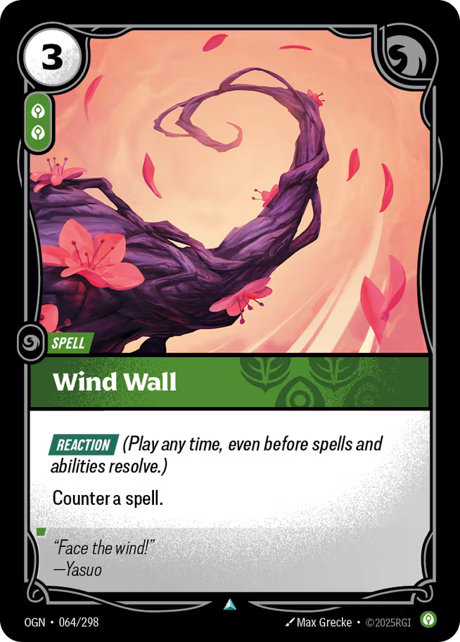 Riftbound: League of Legends TCG Origins 064/289 Wind Wall Foil