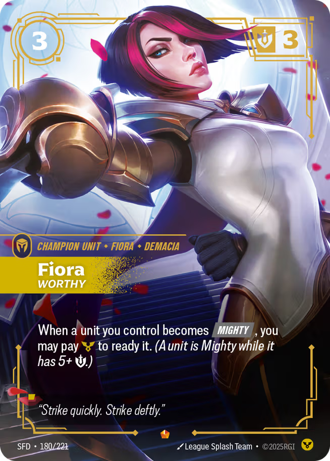 Riftbound: League of Legends TCG Spiritforged 180/221 Fiora, Worthy