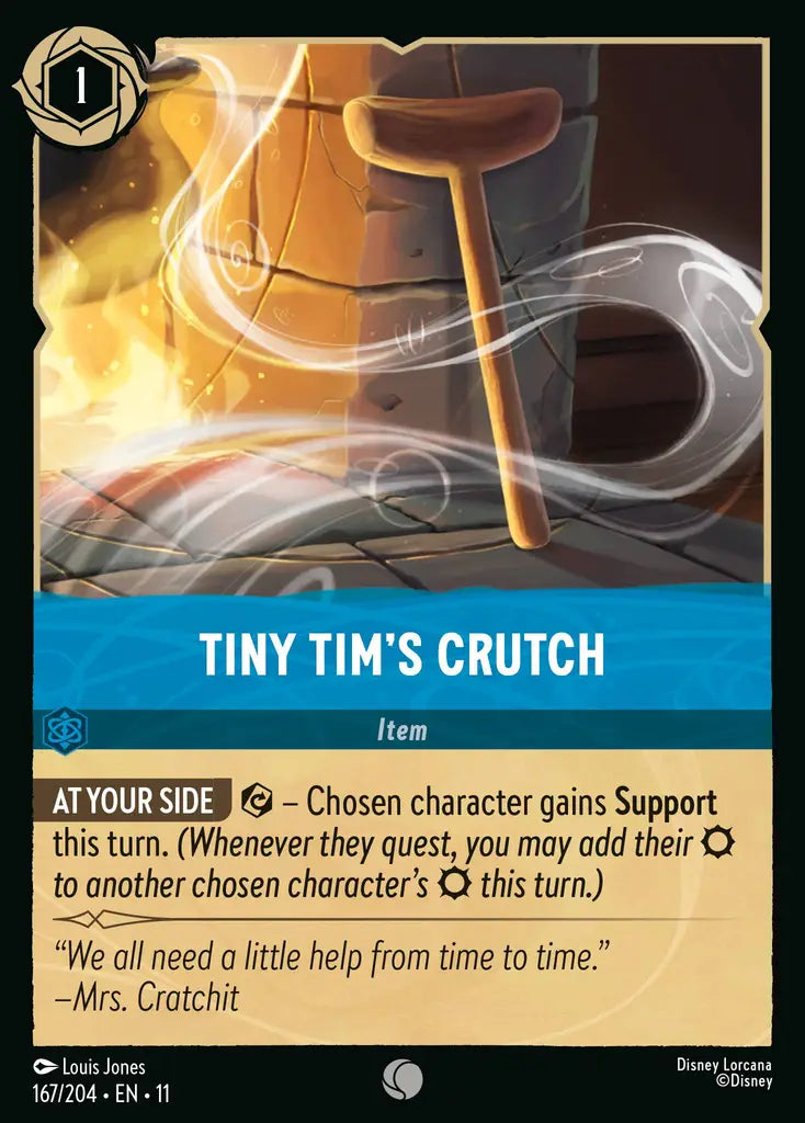 Disney Lorcana Winterspell 167/204 Tiny Tim's Crutch Foil