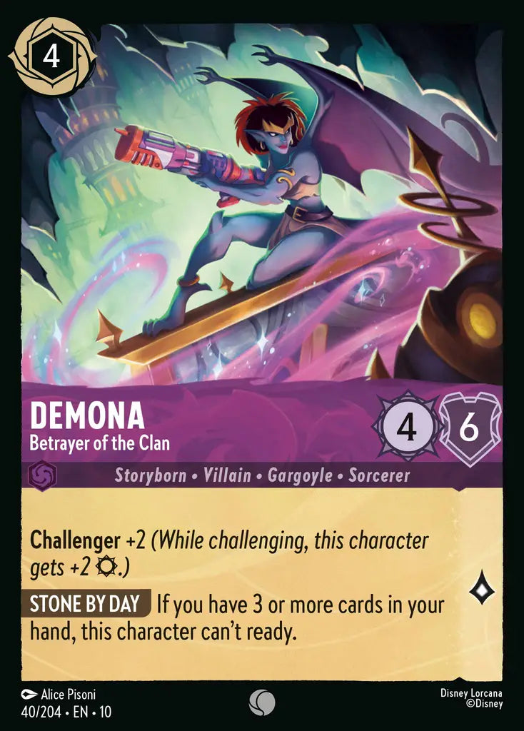 Disney Lorcana Whispers in the Well 040/204 Demona - Betrayer of the Clan Foil