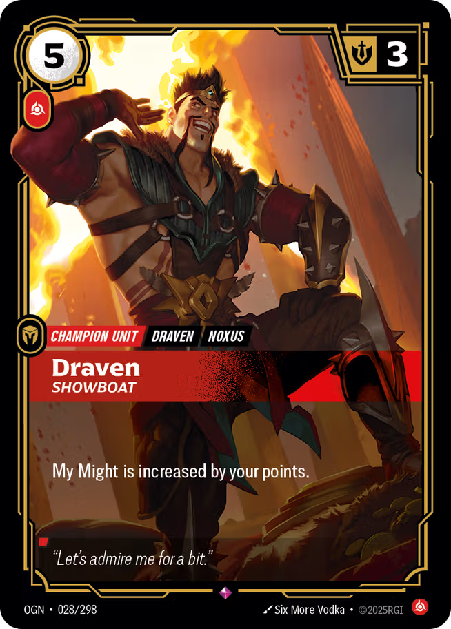 Riftbound: League of Legends TCG Origins 028/289 Draven, Showboat