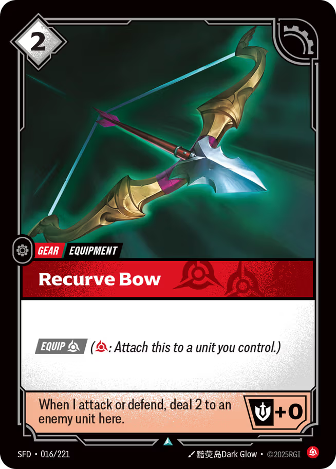 Riftbound: League of Legends TCG Spiritforged 016/221 Recurve Bow