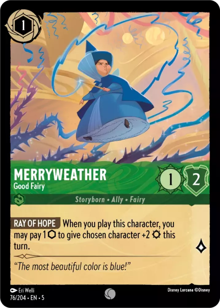 Disney Lorcana Shimmering Skies 076/204 Merryweather - Good Fairy