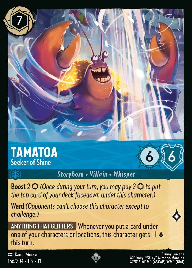Disney Lorcana Winterspell 156/204 Tamatoa - Seeker of Shine