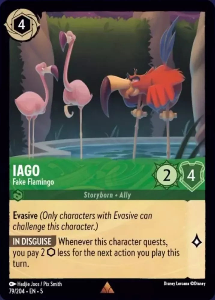 Disney Lorcana Shimmering Skies 079/204 Iago - Fake Flamingo
