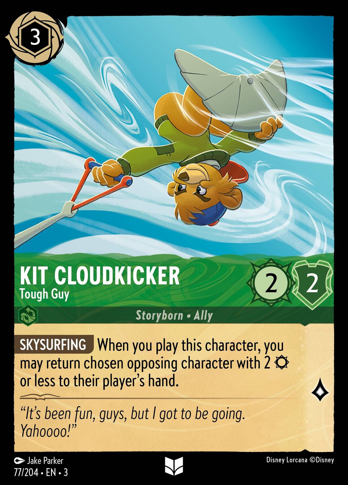 Disney Lorcana Into The Inklands 077/204 KIT CLOUDKICKER Tough Guy
