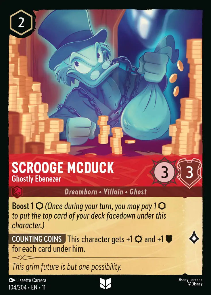 Disney Lorcana Winterspell 104/204 Scrooge McDuck - Ghostly Ebenezer