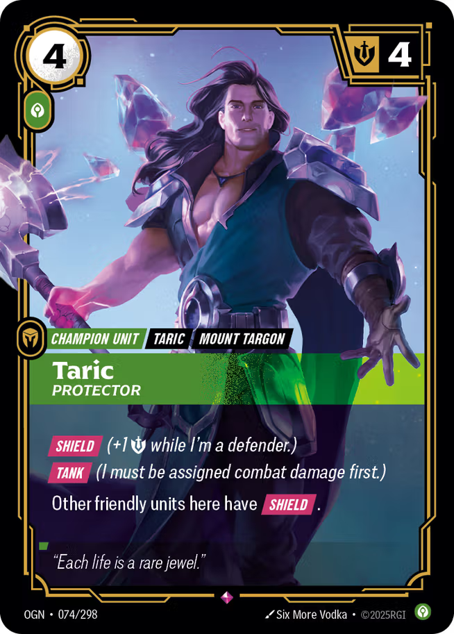 Riftbound: League of Legends TCG Origins 074/289 Taric, Protector