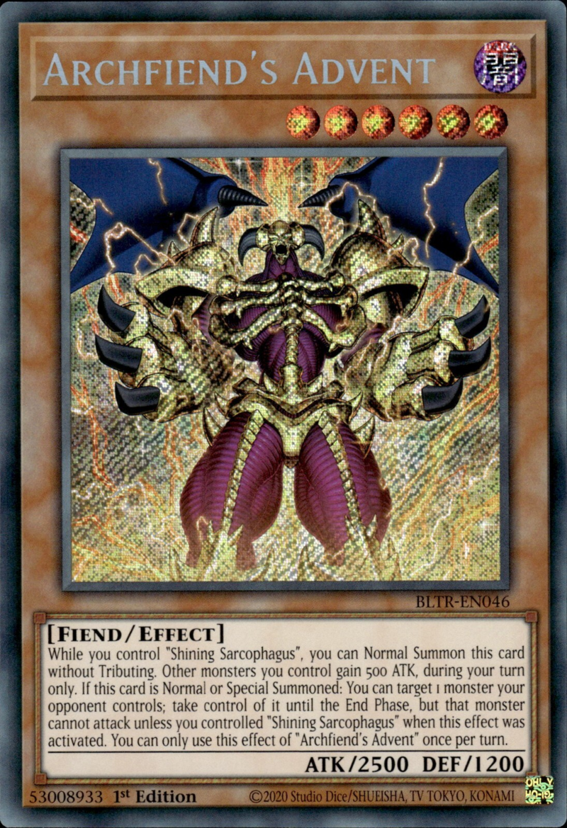 Battles Of Legend: Terminal Revenge BLTR-EN046 Archfiend's Advent Secret Rare