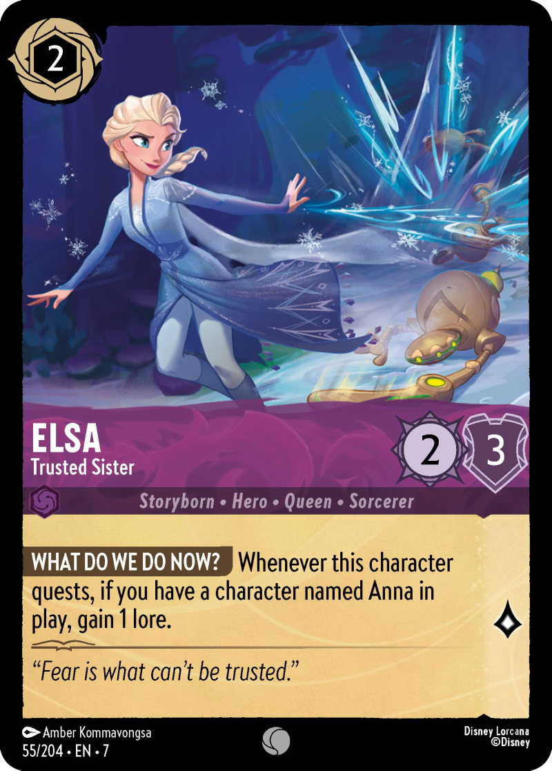 Disney Lorcana Archazia's Island 055/204 Elsa - Trusted Sister