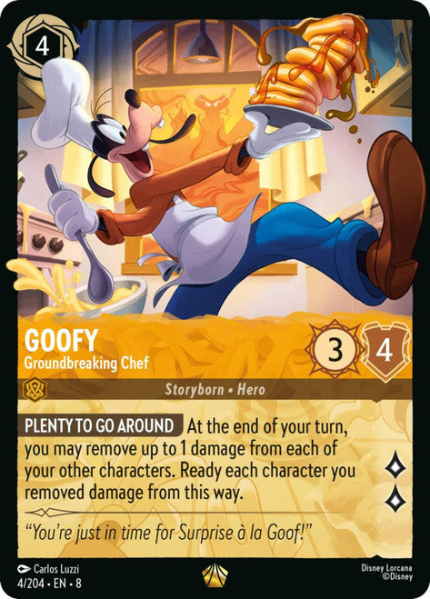 Disney Lorcana Reign Of Jafar 004/204 Goofy Groundbreaking Chef
